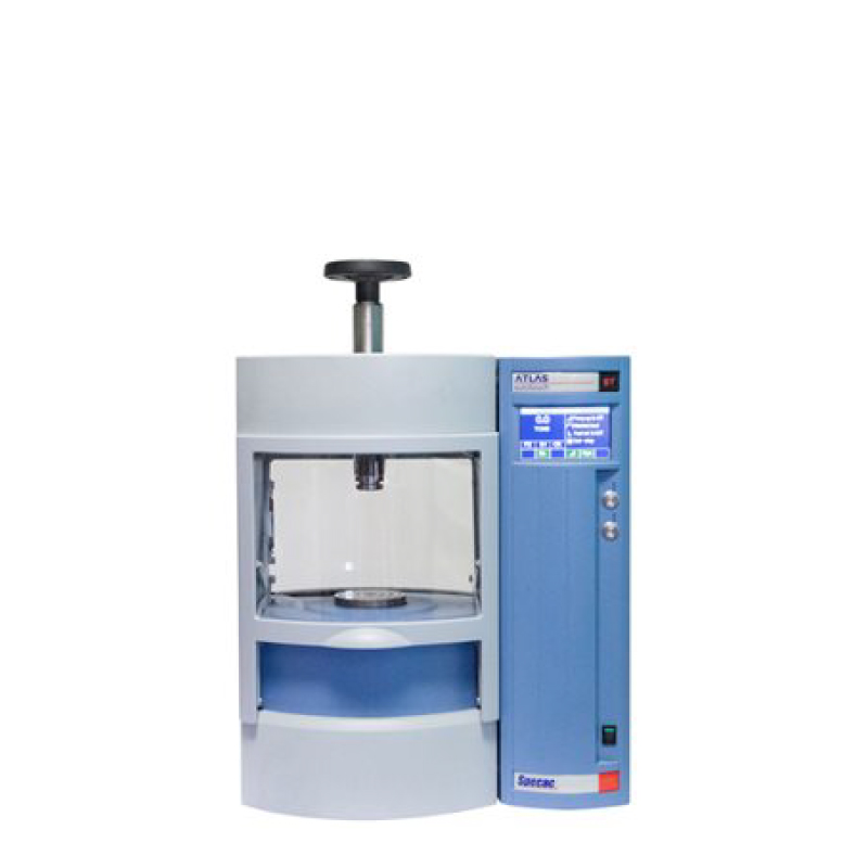 Autotouch Hydraulic Press. FTIR, XRF automatic press. Programmable controls. Reproducible pellets. 8T, 15T, 25T, 40T