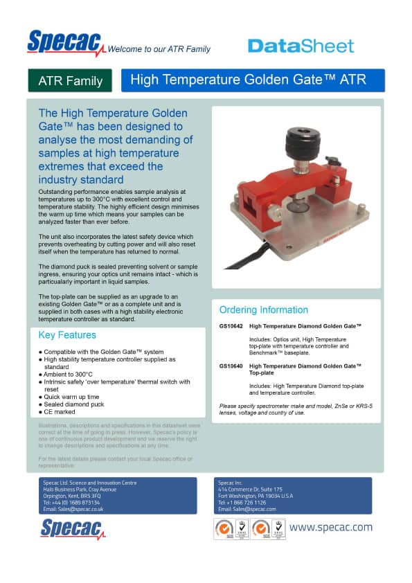 Specac-High-Temperature-Golden-Gate-ATR-DataSheet-Br